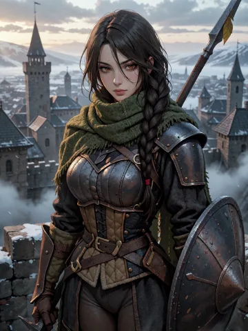 Portrait of Kiyomi Ashgard, Wall Guard Sergeant